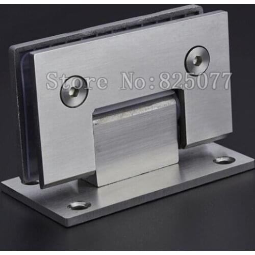 DHL wholesale 40PCS 90 Degree Open 304 Stainless Steel Wall Mount Frameless Wall to Glass Clamps Glass Shower Door Hinge JF1185