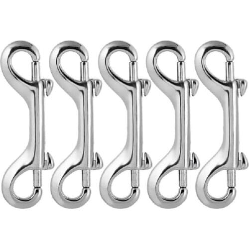 316 Stainless Steel 115mm Double End Bolt Snap Hook Marine Grade Double Ended Snaps Diving Clips Key Ring & Pet Chains