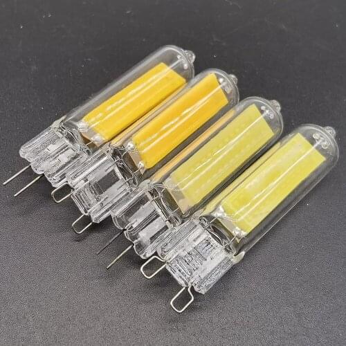 G9 COB LED Light Bulb 6W 9W 12W Glass G4 Lamp 12V 220V G9 LED Spot Light for Pendant Lighting Fixture Home Lighting Chandeliers
