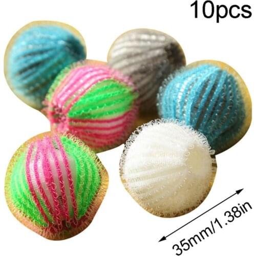 H55E 10pcs Pet Hair Removal Laundry Ball Grabbing Lint Fluff Cleaning Remover