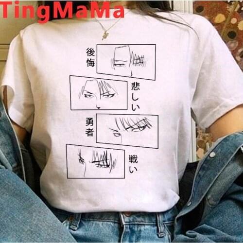Attack on Titan Titans Attack summer top t-shirt male white t shirt couple clothes graphic tees japanese ulzzang clothes tshirt