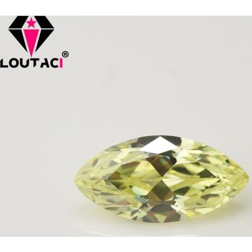 LOUTACI Boutique Fashion Women Jewelry Gemstone Supplier Olive Yellow Cubic Zirconia Marquise Shape Small Size 1.5x3-3x6mm
