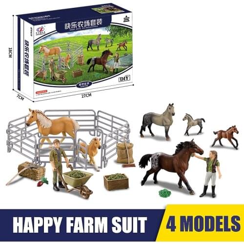 Mini Animal World Zoo Model Figure Action Kids Play house Toys Set Cartoon Simulation Animal Plastics Collection Model Farm kit