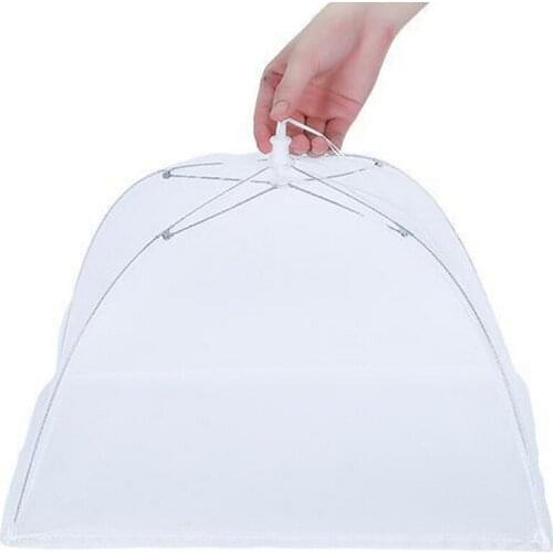 Multicolor Nylon Mesh Food Cover Food Folding Net Cover Anti-flying Mosquito Dome Tent Umbrella Net Kitchen Accessories