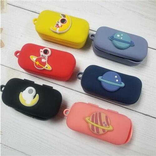 Cartoon Astronaut Soft Silicone Case for QCY T5 T5S T5Pro Shockproof Cases Protective Cover With Hook