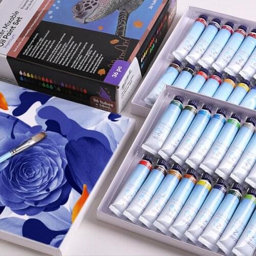 MontMarte 8/36 Colors 18ml Set Water-adjustable Oil Paint for Art Painting Water-soluble Oil Painting Practice Paint