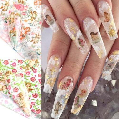 Nail Art Sticker Various Styles 10 Sheets/pack Flower Cute Pattern Series Nail Sticker Decal Decorations Nail Accessories