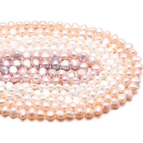 Natural Freshwater Pearl Beads High Quality 36cm Punch Loose Beads for DIY Women Necklace Bracelet Jewelry Making 2 Color