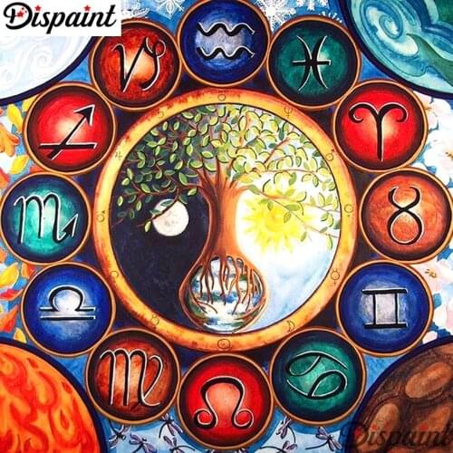 Dispaint Full Square/Round Drill 5D DIY Diamond Painting "Constellation tree" Embroidery Cross Stitch 3D Home Decor A10192