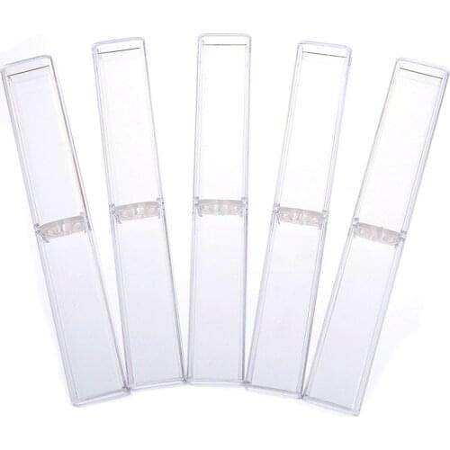New 1pc Pen Boxes Plastic Transparent Case Pen Holder Gift Crystal Pen Packaging Boxes Stationery School Office Gifts