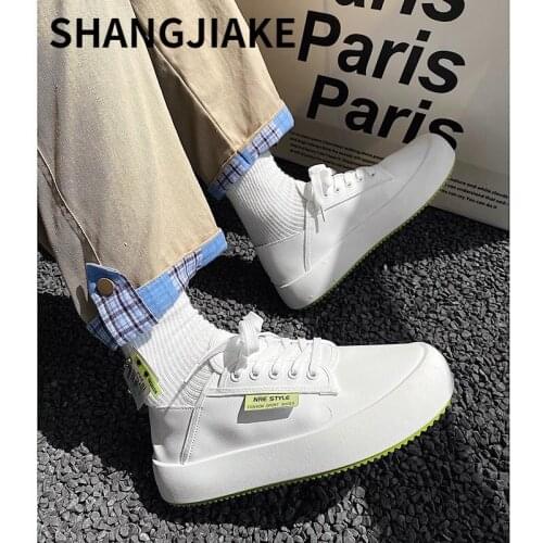 2021 New Mens Shoes Mens Thick-soled Big Head Casual Sports Students Harajuku Ulzzang Mens Shoes