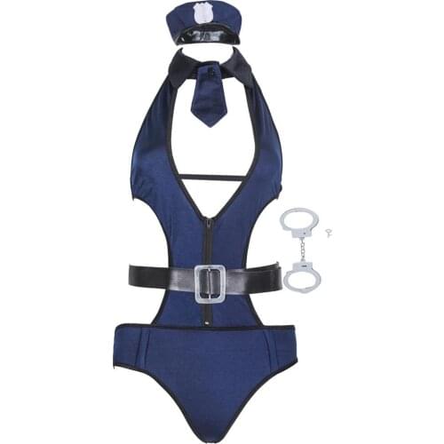 New Woman Police Costume Sexy Policewoman Uniform Cosplay Sexy Erotic Lingerie Outfit Police Costumes For Women Sexy Underwear