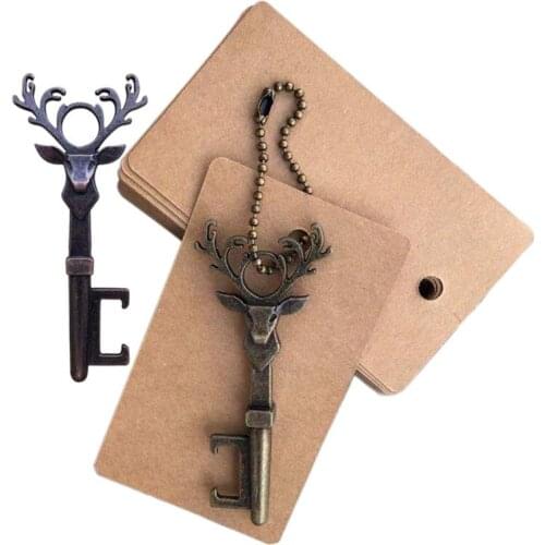 Christmas Deer Head Bottle Opener Vintage Creative key Bottle Opener Christmas Gift Zinc Alloy Rabbit Head Key Beer Bottle Opene