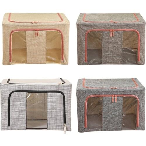 Foldable Storage Bin with Cover Storage Basket for Home Kids Toy Snacks