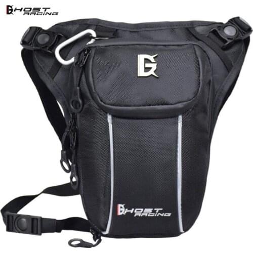 GHOST RACING Motorcycle Bag Leg Bag Oxford Leg Bag Vintage Hip Bum Fanny Pack Cell Phone Case Purse Belt Male Waist Bags Drop