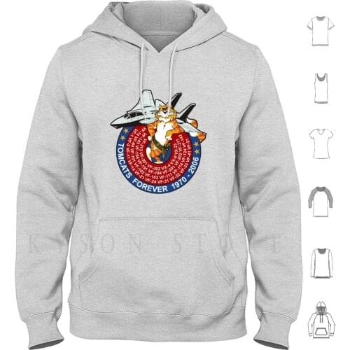 Tomcat Hoodie Long Sleeve Tomcat F14 Grumman Navy Planes Jets Fighter Military Fighterjet Jet Fighter Jet Plane