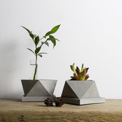 V008 Geometric polygon concrete planter silicone mold home decoration craft potting concrete plant cement vase molds