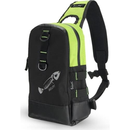 Waterproof Fishing Tackle Backpack Chest Pack Fishing Reel Tackle Storage Bag Outdoor Shoulder Backpack Cross Body Sling Bag