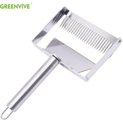 1 Pcs Beekeeping Tools Apiculture Uncapping Fork Stainless Steel Honeycomb Honey Scraper Wooden Handle Cut Honey Scraper Shovel