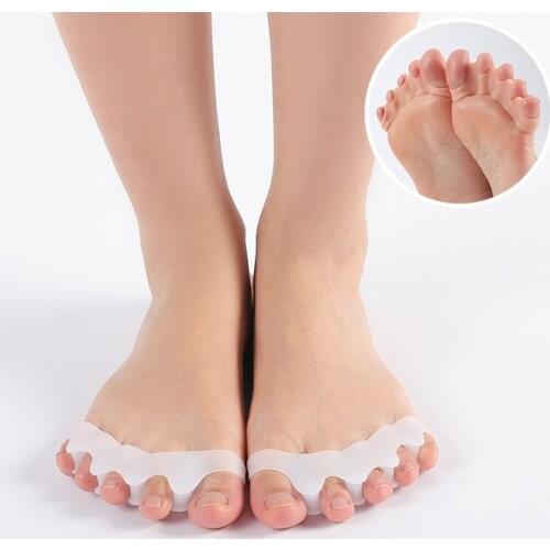 2PCS/Pair Toe Separator Pedicure Durable Silicone Soft Thumb Eversion Corrector Alleviate Pain Safe Repeated Use Finger Divider