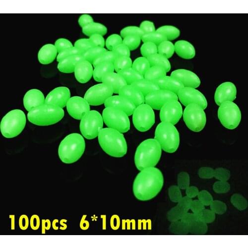 100pcs Luminous Beads Space Bean Fishing Beads Resistance Not To Hurt The Line Vertical Beans Carp Fishing Tackle Accessories