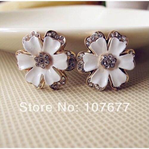 20pcs/lot Cell Phone case DIY Rhinestone Zinc Alloy Daisy Flower Decoration Charms