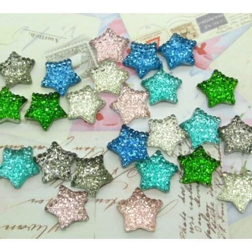 200Pcs Resin Mixed Bling Gypsophila Stars Decoration Crafts Flatback Cabochon Scrapbook Fit Hair Clips Embellishments Beads Diy