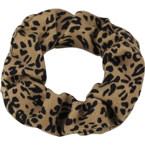 2020 Cotton Leopard Hair Scrunchies Women Girl Hair Bands Super Fairy Organza Large Intestine Ponytail Hair Tie Rope Accessories