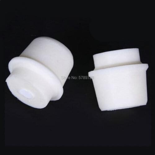 5pcs Laboratory Silicone Bung With Hole Stoppers Airlock Bubbler Triangular flask plug stopper