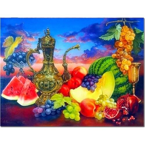 5d diy diamond painting crystal Diamond embroidery guzzle and fruits pictures of rhinestones diamond mosaic puzzle christmas art