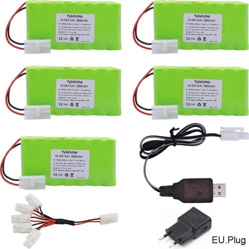 8.4V 2800mAh NI-MH battery with USB charger cable for RC Toys Electric toys security lighting facilities AA battery 8.4V M model