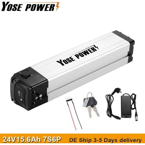 Electric Bike 24V 15.6Ah Ebike Battery 18650 Lithium Battery for Bicycle Ruhrwerk and Tchibo Replacement Seat Tube Ebike Akku