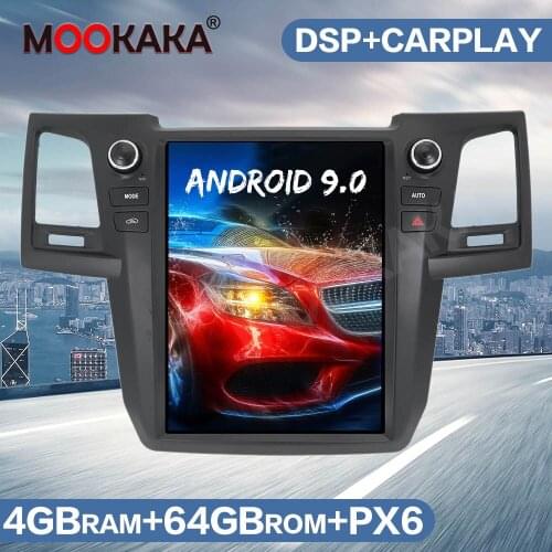 Tesla Style Android 9 64G Car GPS Navigation Multimedia Player For Toyota Fortuner 2007-2015 Auto Radio Carplay Stereo Head Unit