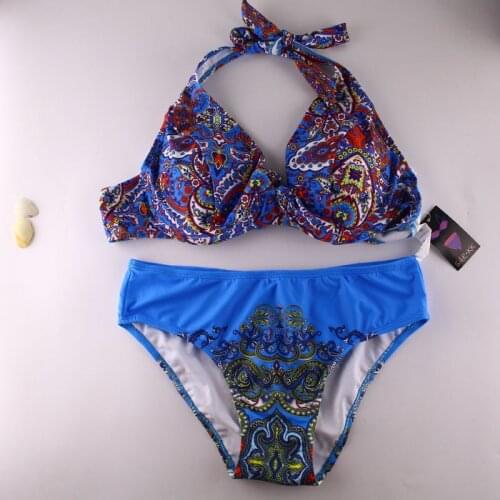 2020 New Bandage Bikinis Women Swimsuit High Waist Bathing Suit Plus Size Swimwear Push Up Bikini Set Vintage Beach Wear Biquini