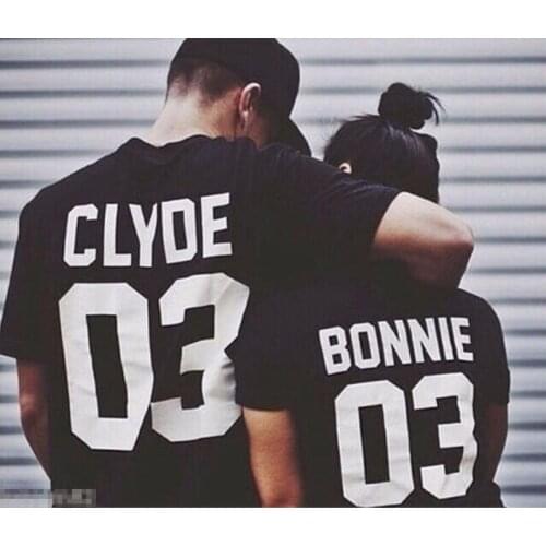 BONNIE CLYDE 03 fashion Couple"s shirt couple t shirt aesthetic tees t shirt casual tops gift for her t shirt tops
