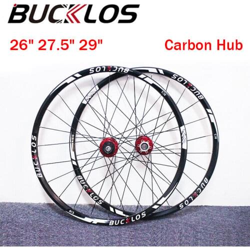 BUCKLOS Bicycle Wheelset 26" 27.5" 29" Carbon Hub Wheel QR/TA Wheel Clincher Disc Brake For 7/8/9/10/11s Cassette Cycling parts