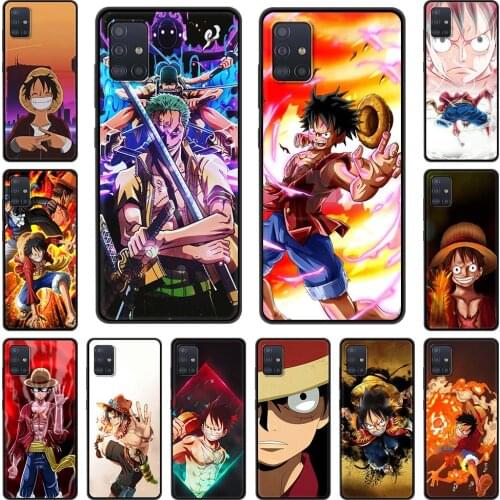 Phone Case For Samsung Galaxy A51 A71 A50 A21s A31 A10 A41 A20e A70 A30 A11 A40 A12 Silicon Cover One Piece Anime Luffy Cute
