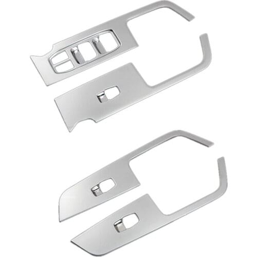 For Hyundai Ix25 Creta Chrome Inner Door Armrest Window Switch Cover Decoration Control Panel Auto Accessories car sticker