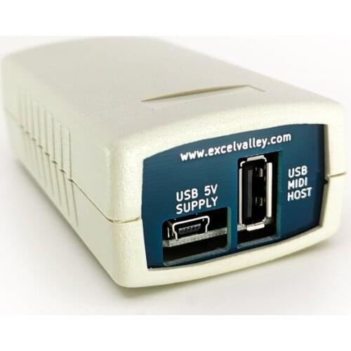 USB MIDI Host Module - MIDI - Real MIDI Out for pure MIDI USB controllers and keyboards, without PC! - PCB + Enclosure Kit