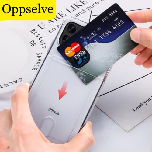 Fashion Shockproof Bumper Transparent Silicone Card Case For iPhone X XS Max XR 8 7 6 6S Plus 11 Clear Protection Cover Coque
