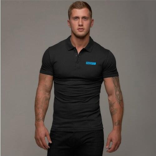 Brand New Clothing Bodybuilding Cotton Mens Short Sleeve Polo Shirts Casual Fitness Fashion Polo Shirt Trend Sport Polo Shirts