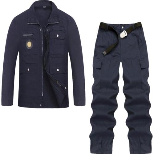 Men Casual Long Sleeve Workwear Suits Wear-Resistant Work Clothes with Pockets Men Clothing спортивный костюм мужск 2020