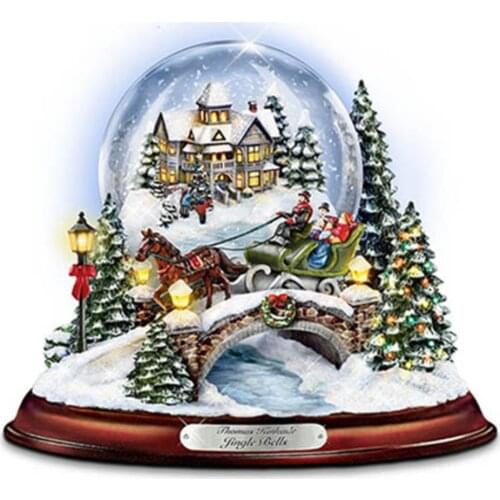 Meian Diy Crystal ball Cross Stitch 11ct Embroidery Kit Craft Needlework Set Cotton Thread Canvas Christmas Gift Home Decor