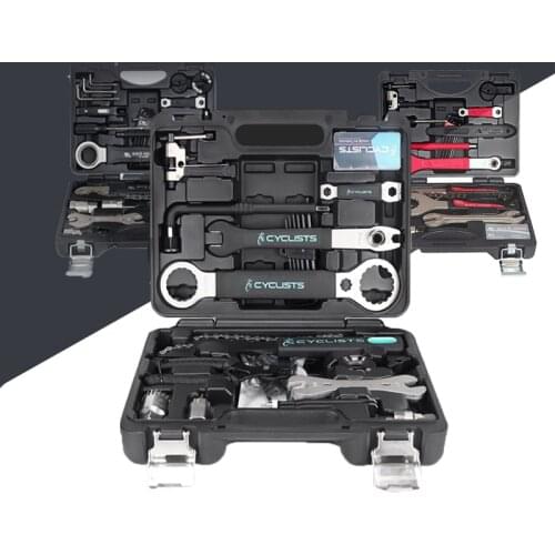 BIKEHAND YC-721 Bicycle Service Tool Kit 18 In1 Box for Crank BB Bottom Bracket Hub Freewheel Pedal Spoke Chain Repair