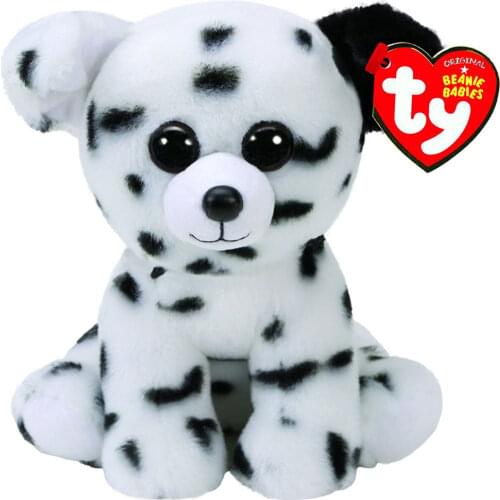 New 10" 25cm Ty Big Eyes Pea Velvet Dalmatian Fox Chihuahua Pug Giraffe Doll Animal Toy Collectible Boy Girl Birthday Gift