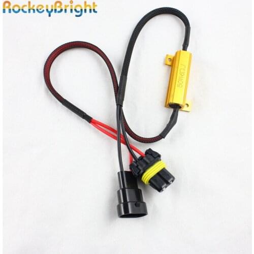 Rockeybright 50W 6Ohm H7 H8/H9/H11 9005 9006 Car LED Fog Lights Load Resistor H4 led headlight canbus decoder warning canceller