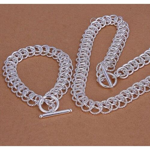 S024 Wholesale,silver color jewelry set, fashion jewelry set Centipede To Two-Piece Jewelry Setr plated