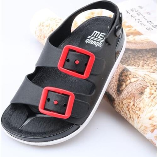 2020 New Boys Sandals for Children Beach Shoes Summer Kids Sports Soft Anti-slip Toddler Baby PVC Leather Casual Flat Sandals
