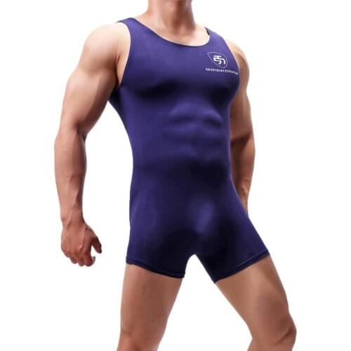 Sexy Men Bodysuits Shorts Penis Pouch Mankini Wresting Singlet Mannen Lingerie Undershirts Shaper Fitness Gay Exotic Jumpsuits