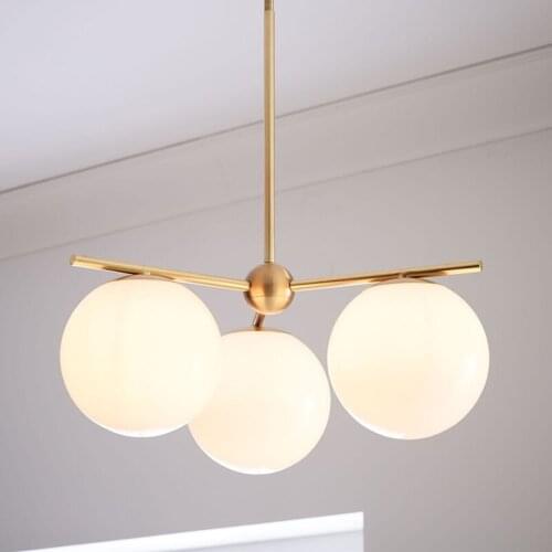 Nordic simple modern chandelier creative personality model room living room dining bedroom light luxury chandelier